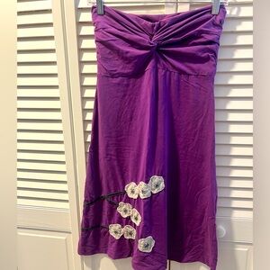 Strapless organic cotton dress